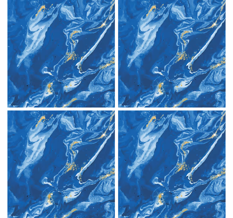 Untersetzer marmor in geschwungenem blau - TenStickers