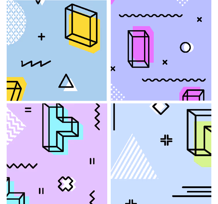 Untersetzer geek mit geometrischem musterspiel - TenStickers