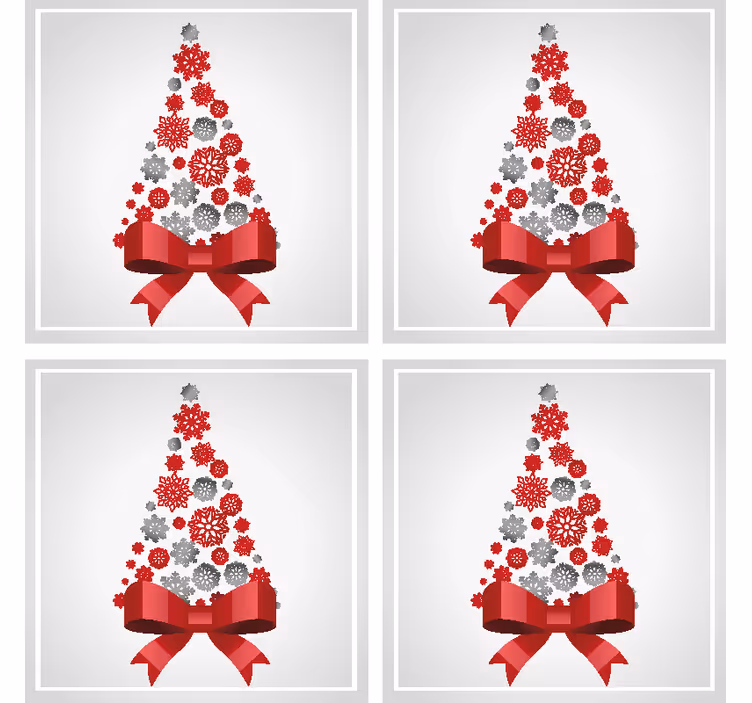Untersetzer Weihnachten eleganter Weihnachtsbaum - TenStickers