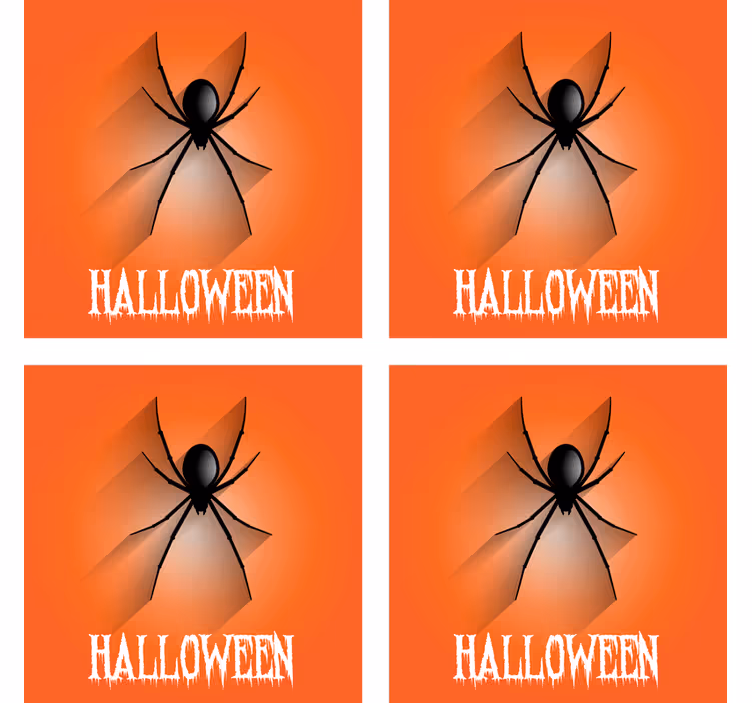 Untersetzer halloween mit gruseligem spinnendesign - TenStickers
