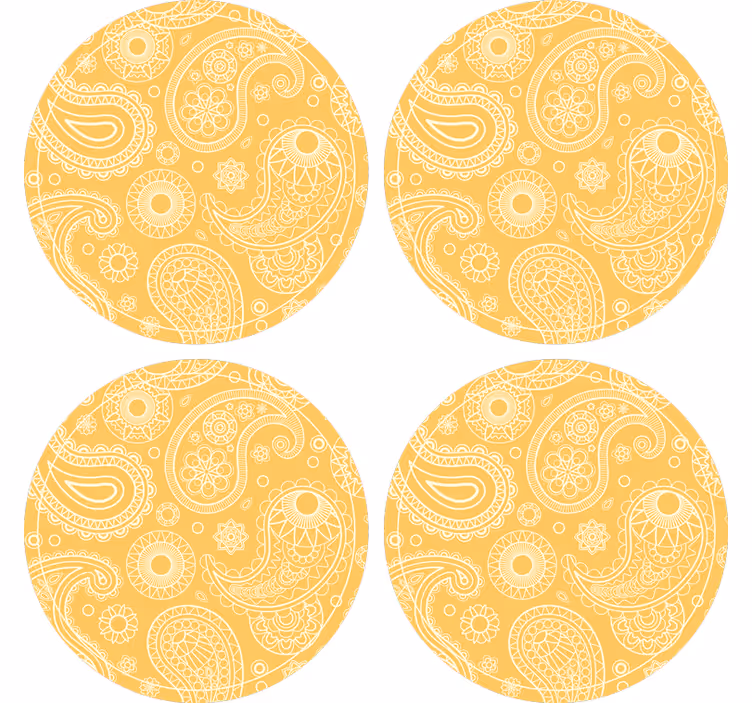 Untersetzer mit kunstvollem paisleymuster - TenStickers