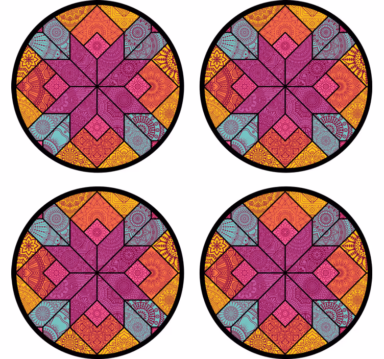 Untersetzer im lebendigen geometrischen arrangement - TenStickers