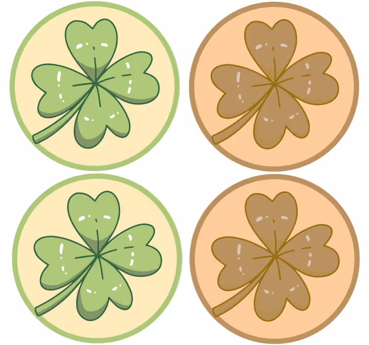 Untersetzer geek mit kleeblatt designs - TenStickers
