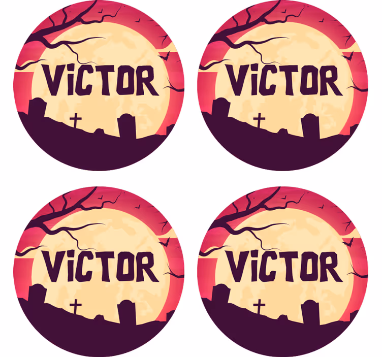 Untersetzer halloween spooky mondschein szene - TenStickers