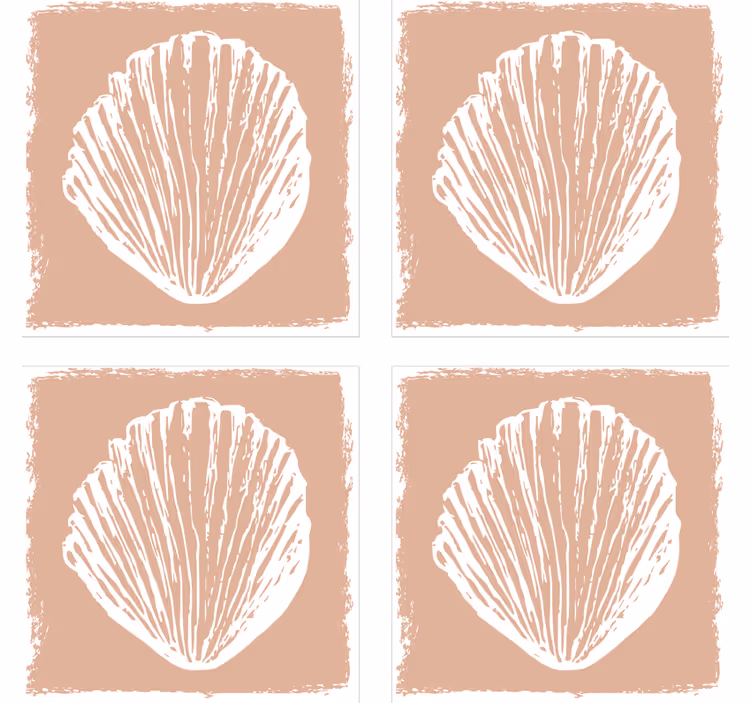 Untersetzer mit muschelmusterelementen - TenStickers