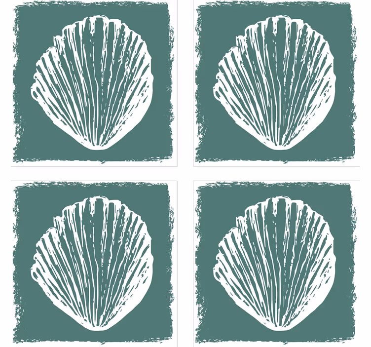Untersetzer mit muschel-muster druck - TenStickers