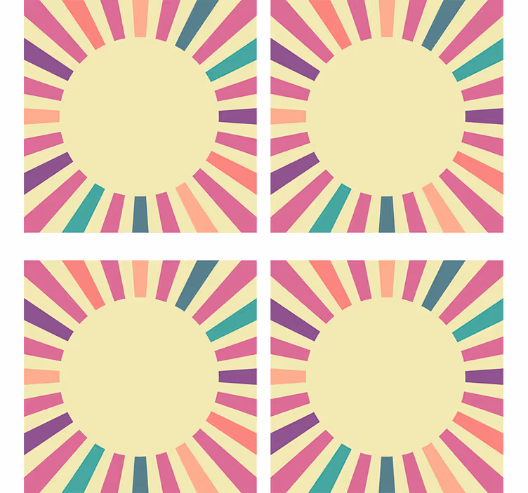 Untersetzer modern geometrisches runddesign - TenStickers