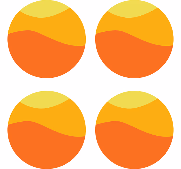 Untersetzer mit welligen bunten schichten - TenStickers