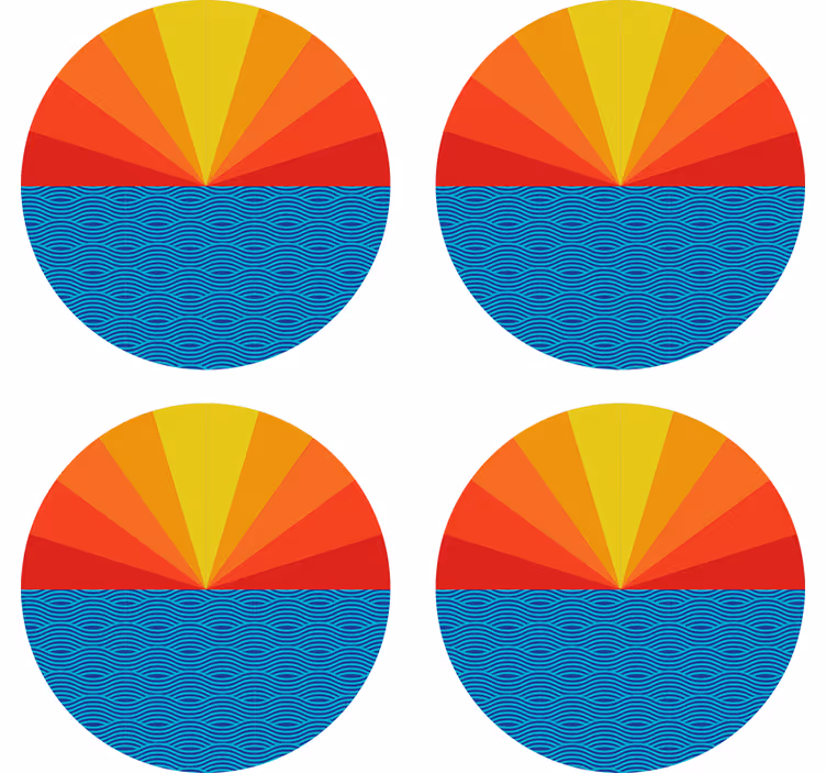 Untersetzer geek mit lebhaftem geometrischen muster - TenStickers