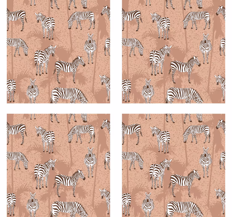 Untersetzer modern mit zebra struktur oberfläche - TenStickers