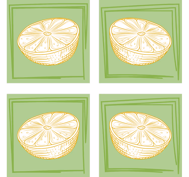 Untersetzer personalisiert limettenscheiben illustration - TenStickers