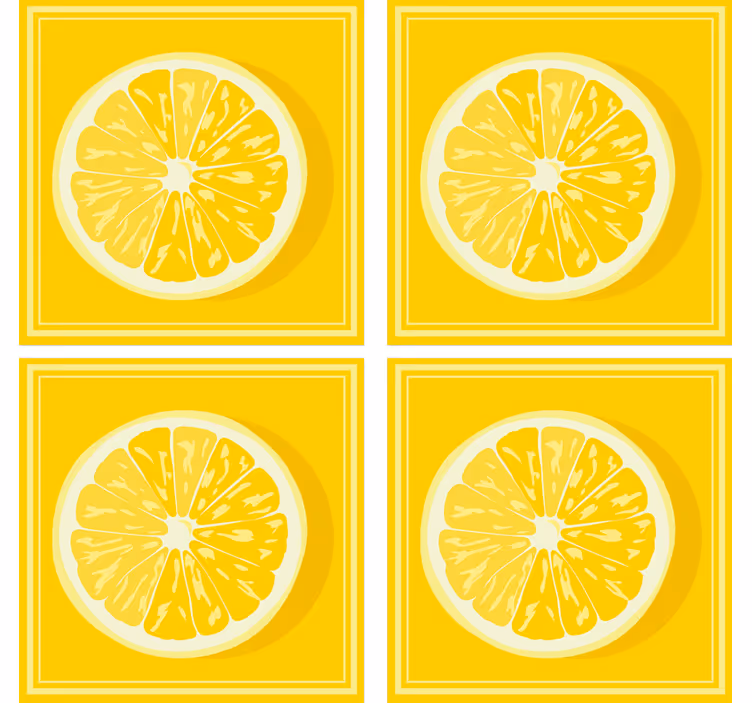 Untersetzer im zitrusfrucht-stil - TenStickers