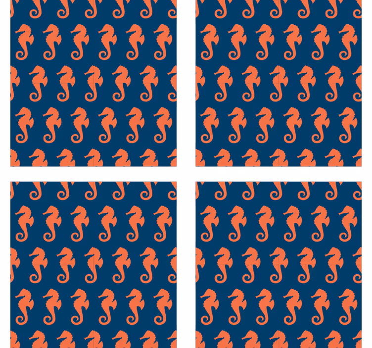 Untersetzer geek mit seepferdchen-muster - TenStickers