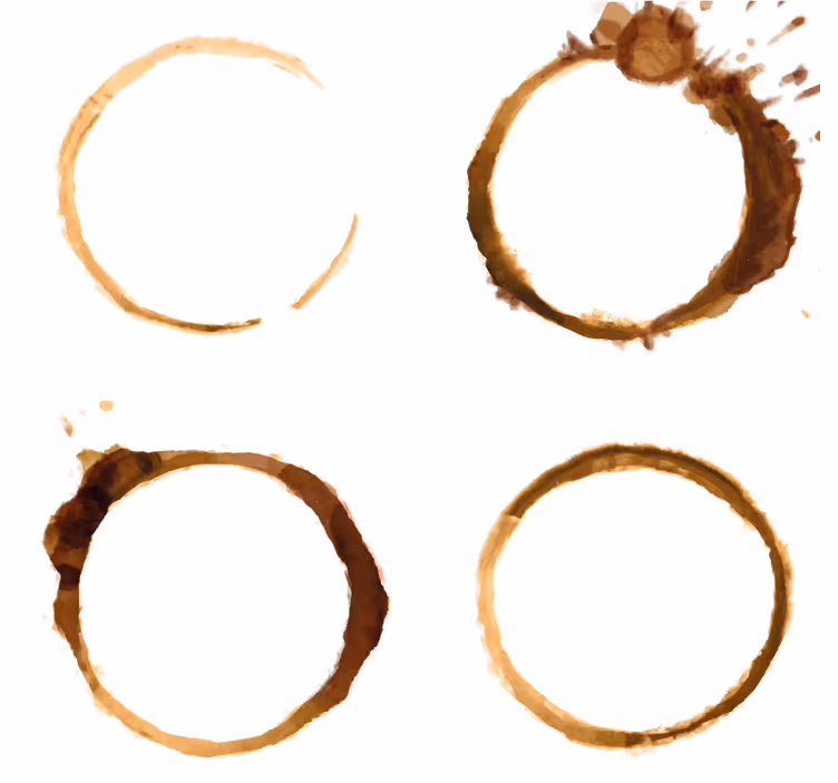Untersetzer mit kaffeeflecken-mustern - TenStickers