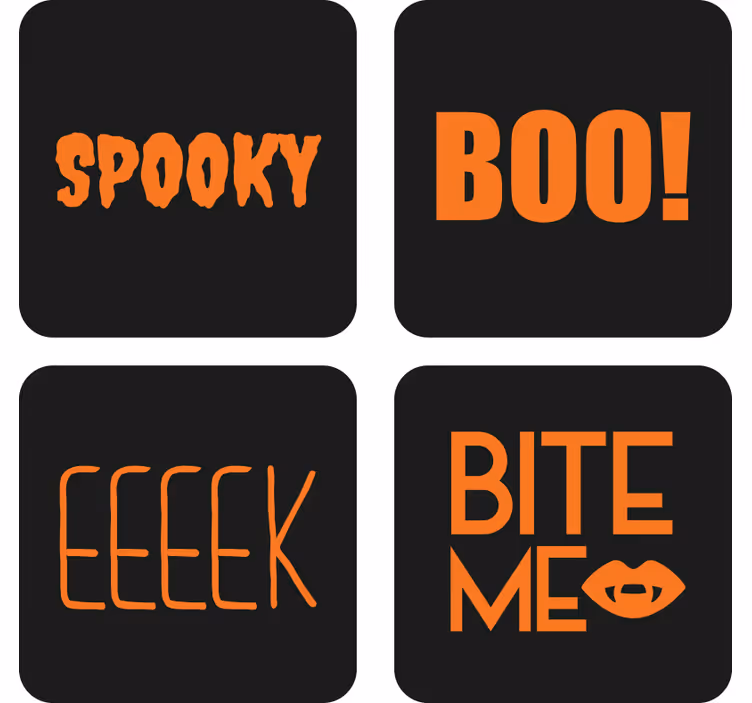 Untersetzer halloween mit halloween schrift grafik - TenStickers