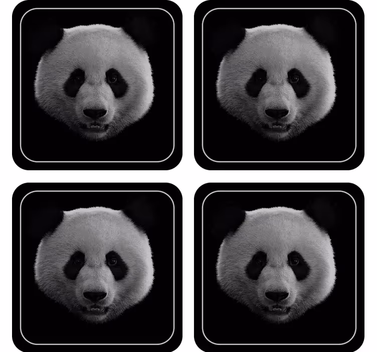 Untersetzer geek mit panda-gesicht muster - TenStickers