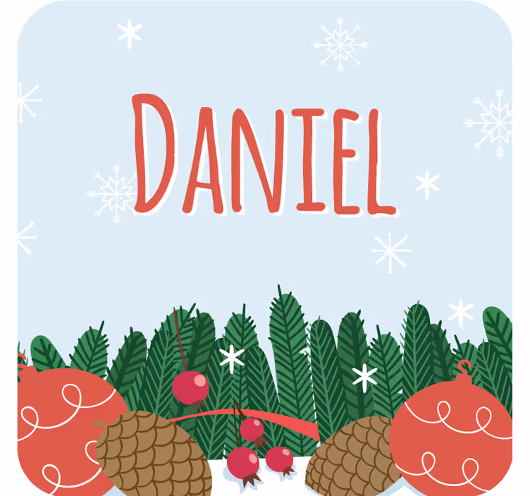 Untersetzer weihnachten tannenzapfen dekoration - TenStickers