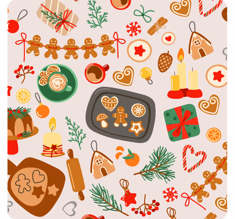 Untersetzer weihnachten festliche lebkuchenleckereien - TenStickers