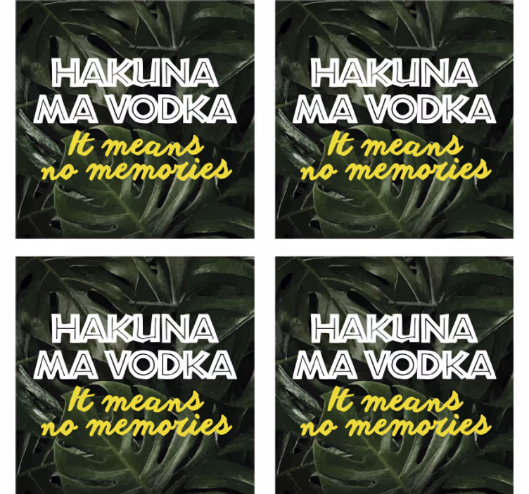Bierdeckel sprüche hakuna ma vodka - TenStickers