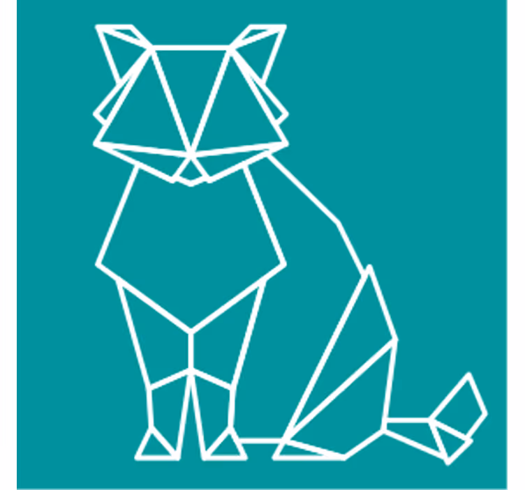 Untersetzer geek geometrische tierkonturen - TenStickers