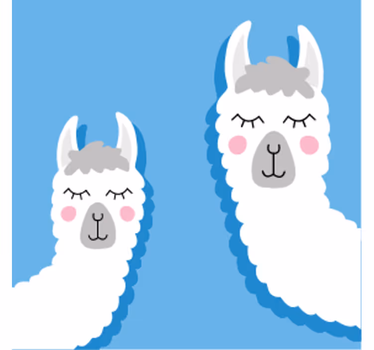 Untersetzer geek mit verspielten llama-charakteren - TenStickers