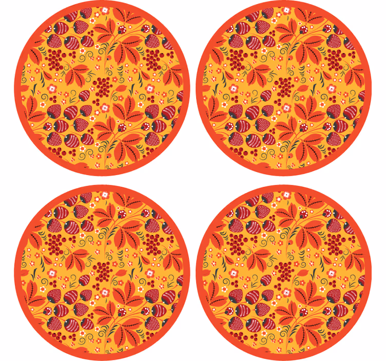 Untersetzer im lebhaften blumenmuster - TenStickers