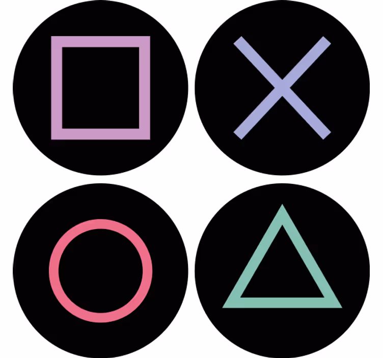 Untersetzer geek mit bunten formen mustern - TenStickers