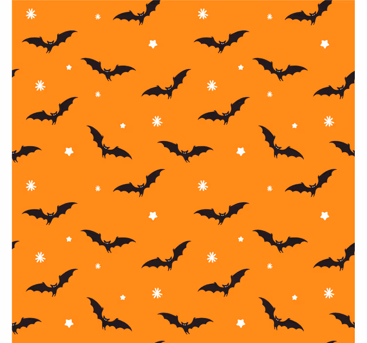Untersetzer halloween mit orangefarbenem fledermausdesign - TenStickers