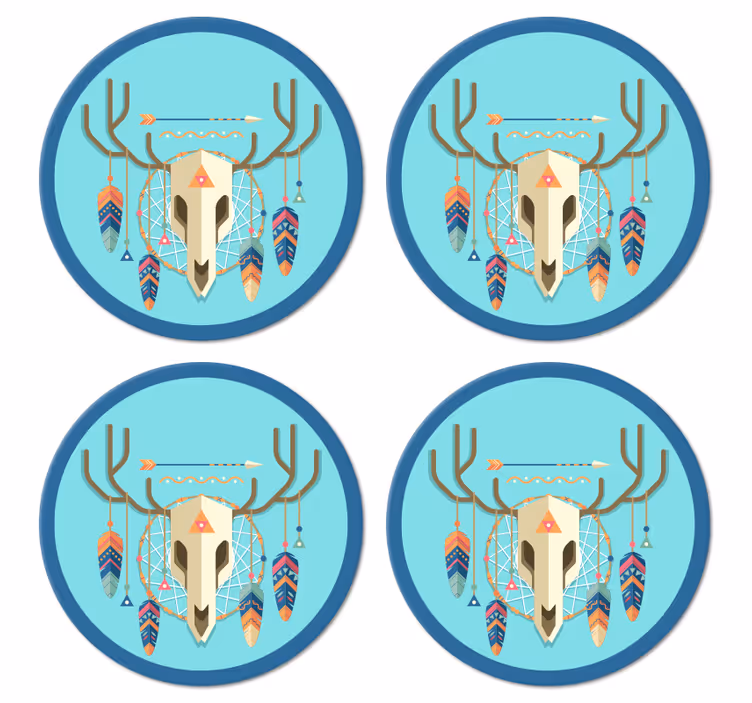 Untersetzer Modern Schädel boho stil - TenStickers