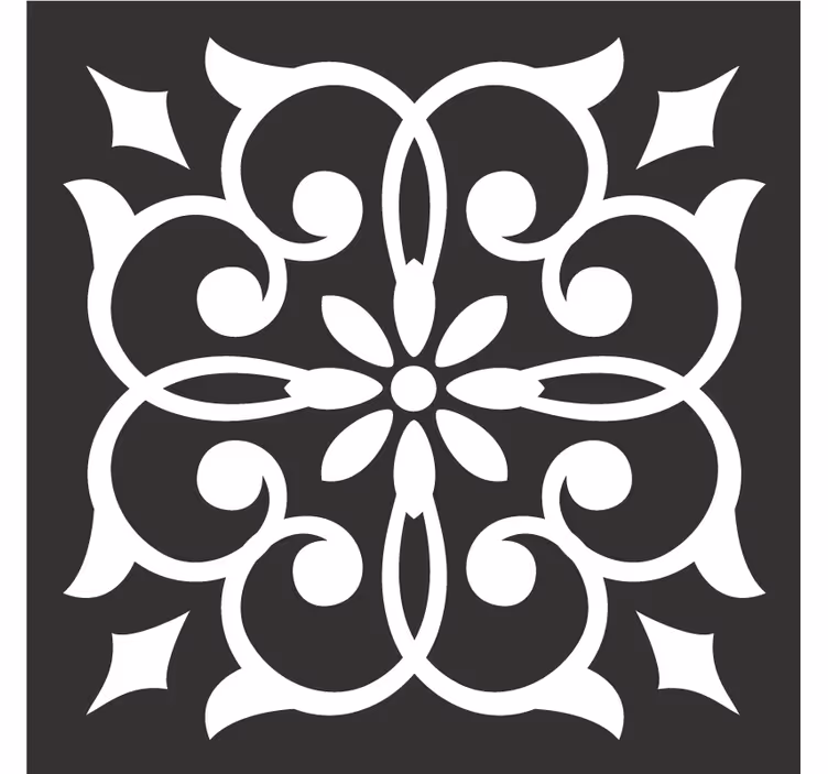Untersetzer mit aufwendigem botanischem motiv - TenStickers