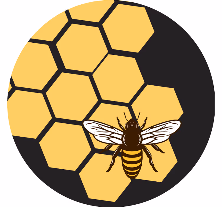 Untersetzer geek bienen- und wabenmuster - TenStickers