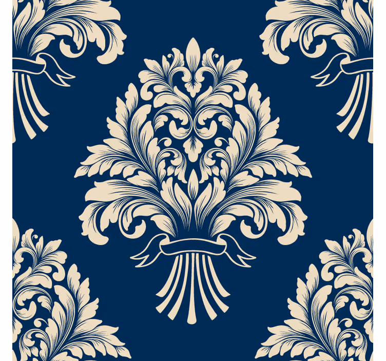 Vintage untersetzer mit filigranem blattmuster - TenStickers