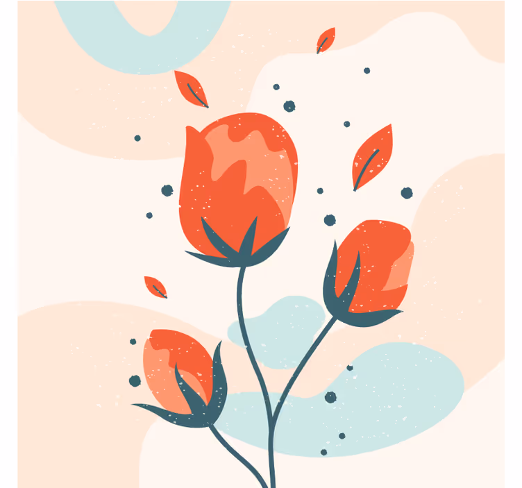 Untersetzer modern mit stilvollem blumenarrangement - TenStickers