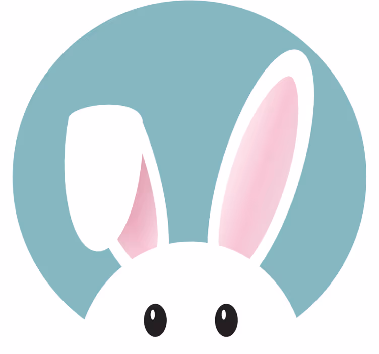 Untersetzer geek süßes hasengesicht - TenStickers