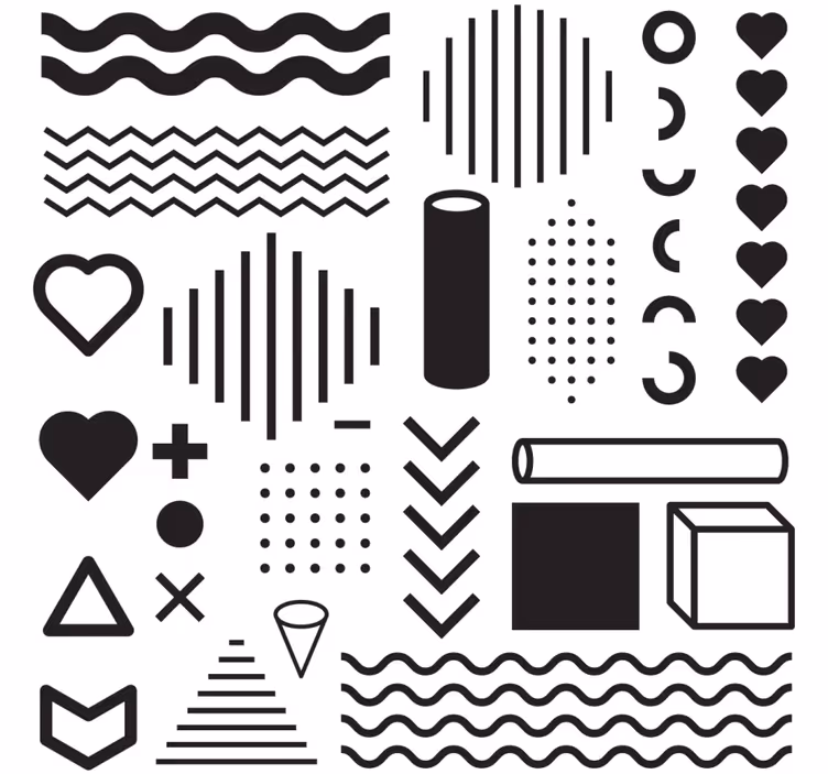 Untersetzer geometrische formen entdecken - TenStickers