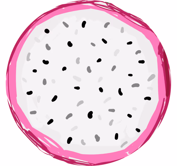 Untersetzer geek bunte drachenfrucht scheibe - TenStickers