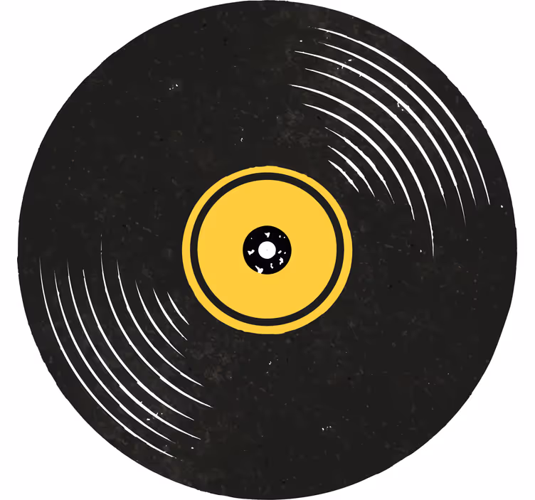 Untersetzer geek mit vinylplatten-artwork - TenStickers