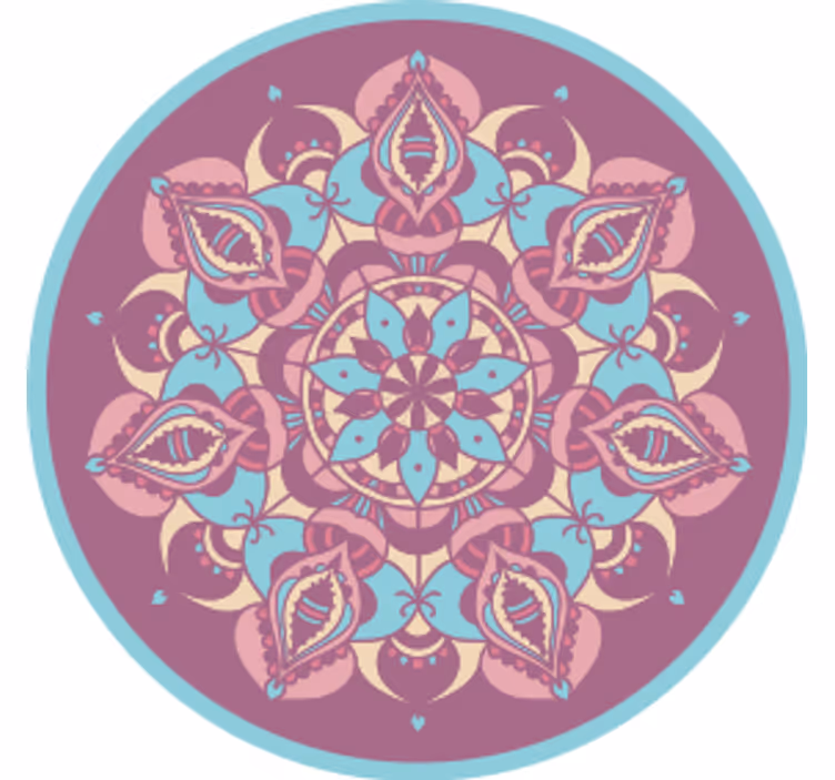 Untersetzer modern komplexes florales mandala arrangement - TenStickers