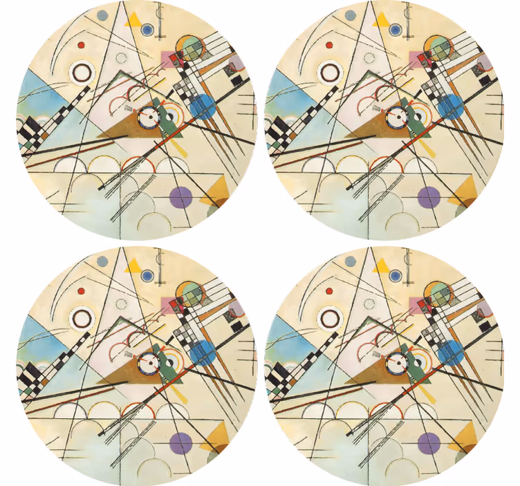 Untersetzer mit geometrischem kreisdesign - TenStickers
