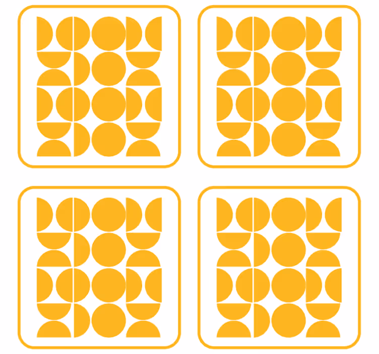 Untersetzer mit geometrischen formmotiven - TenStickers