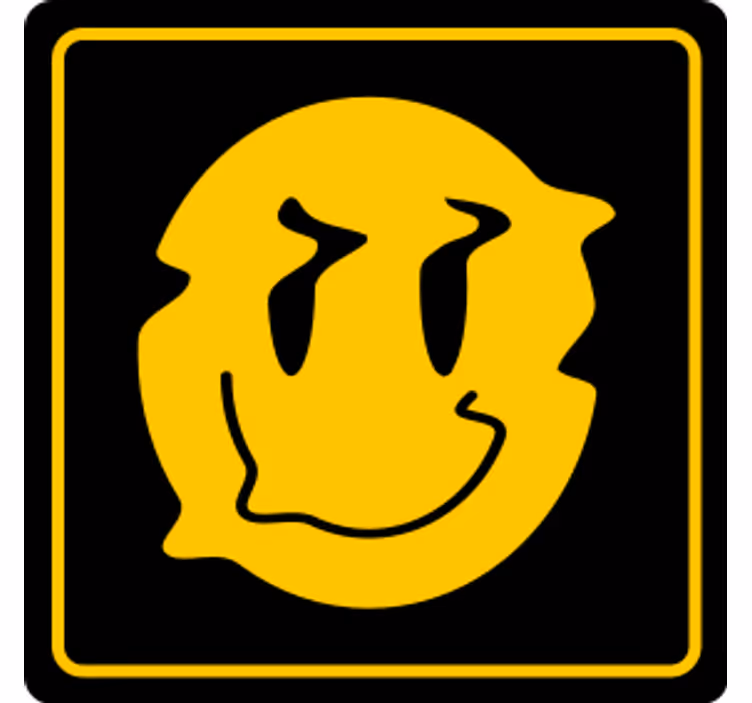 Untersetzer geek smiley-gesicht icon - TenStickers