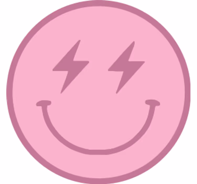 Untersetzer geek verspieltes pinkes smiley emblem - TenStickers