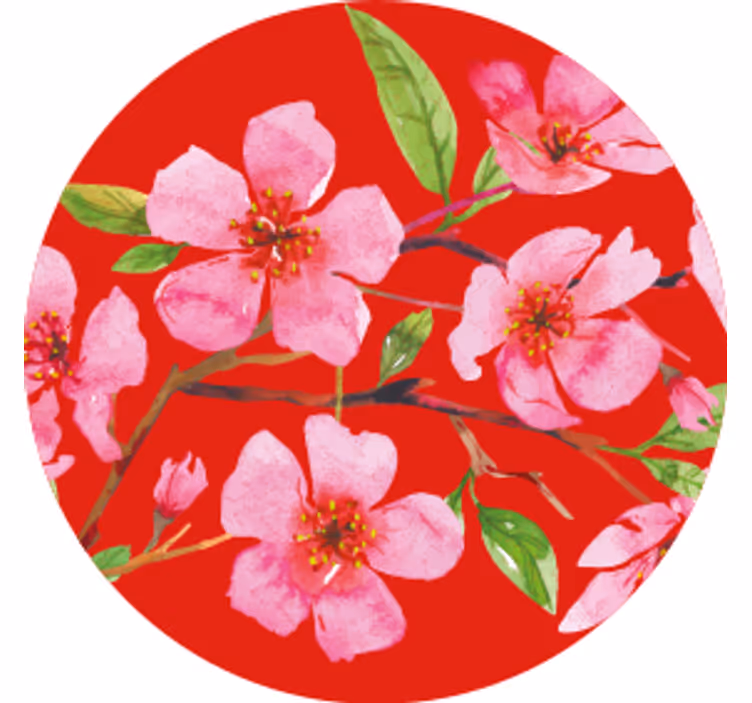 Untersetzer floral pink blüte - TenStickers