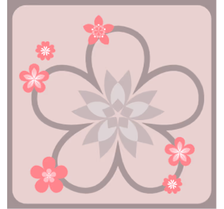 Untersetzer modern mit floralen eleganten mustern - TenStickers