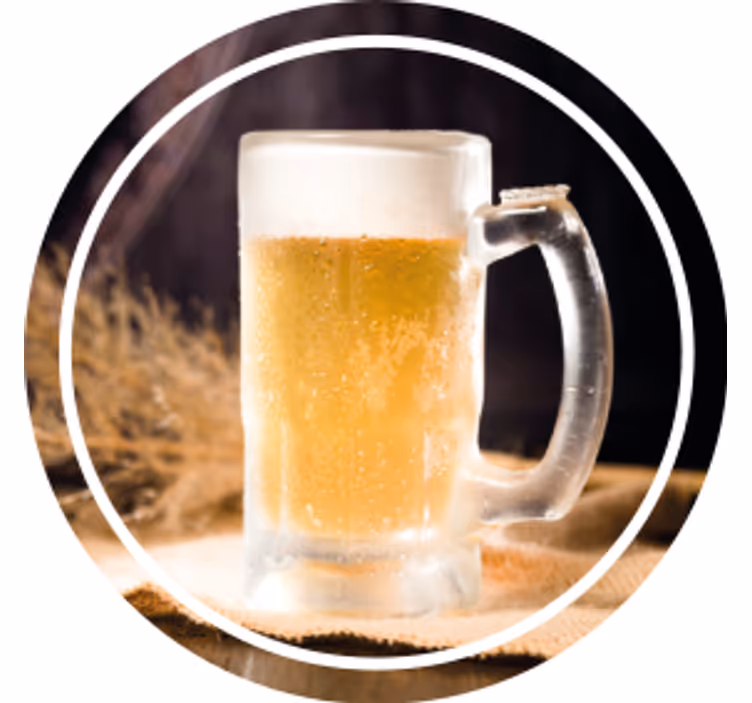Bierdeckel kühltasse mit schaum - TenStickers