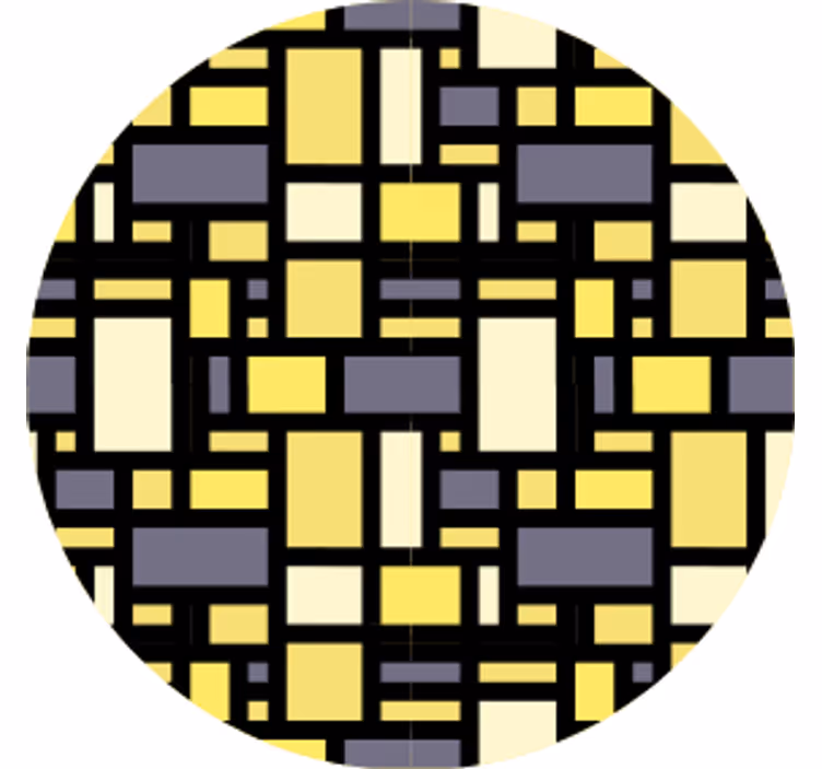 Untersetzer mit geometrischem gelb-grauem muster - TenStickers