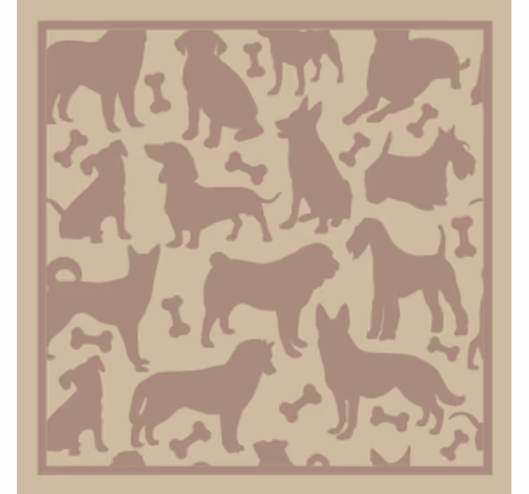 Untersetzer modern verspielte hundeformen - TenStickers