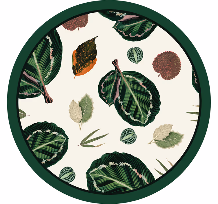 Untersetzer mit blattmuster motiv - TenStickers