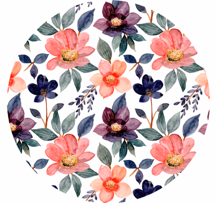 Untersetzer geek mit floralen mustern - TenStickers