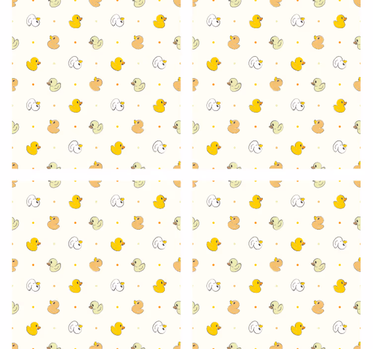 Untersetzer modern mit charmantem enten-muster - TenStickers